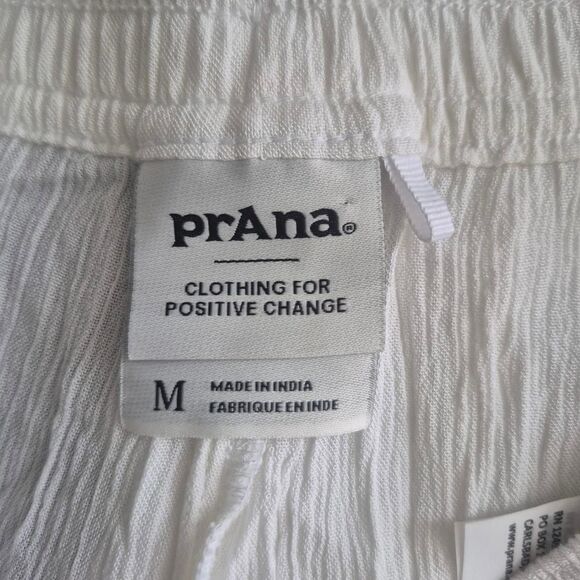 Prana White Fernie Beach Pant Wide Leg Modal Size Medium - Picture 4 of 5